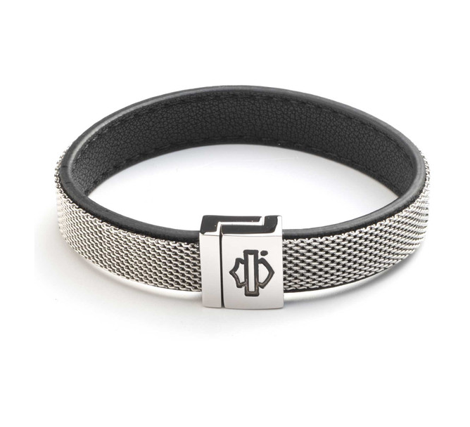 Harley-Davidson® Men's Mesh Cuff Bracelet- 34B00111