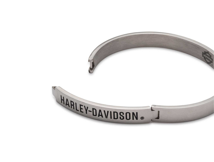 Harley-Davidson® Men's Hinged Bangle Bracelet – 9", 34B00173