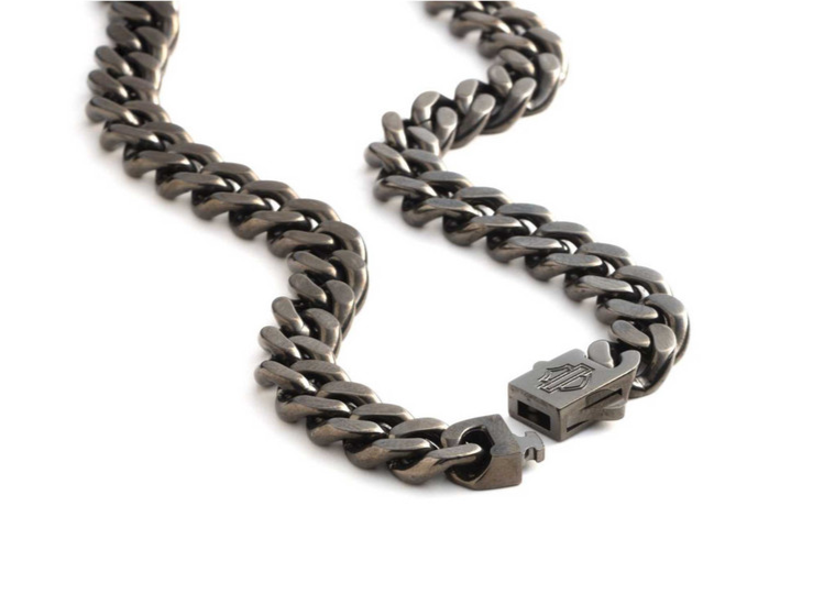 Harley-Davidson® Men's Curb Chain Necklace – Silver, 34N00035