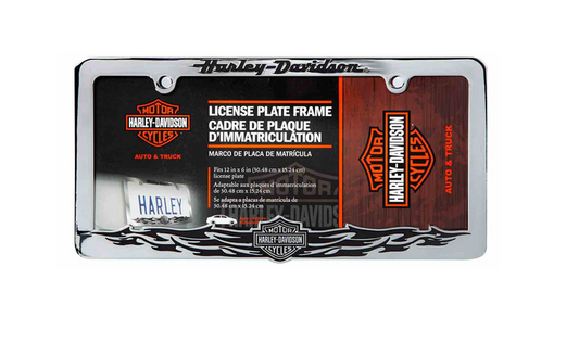Harley-Davidson® Bar & Shield Tribal Chrome Plated Zinc License Plate Frame - CG42594