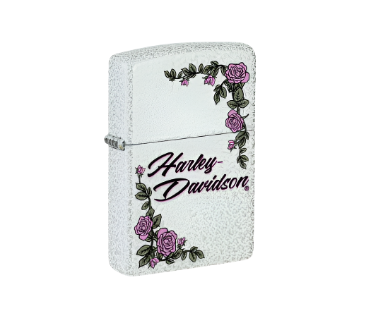 Harley-Davidson® Zippo 46759– Ice White Pink Flower