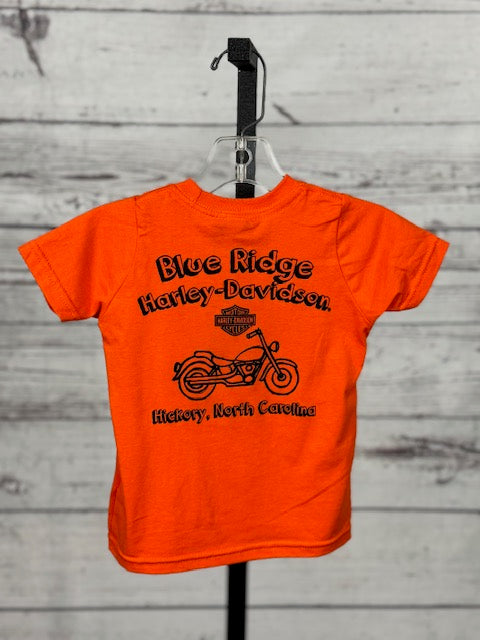 Kids’ Orange Bar & Shield Short Sleeve Tee