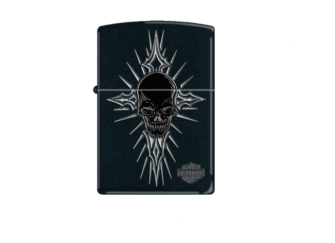 Harley-Davidson® Zippo 88325– Black Matte Skull Logo