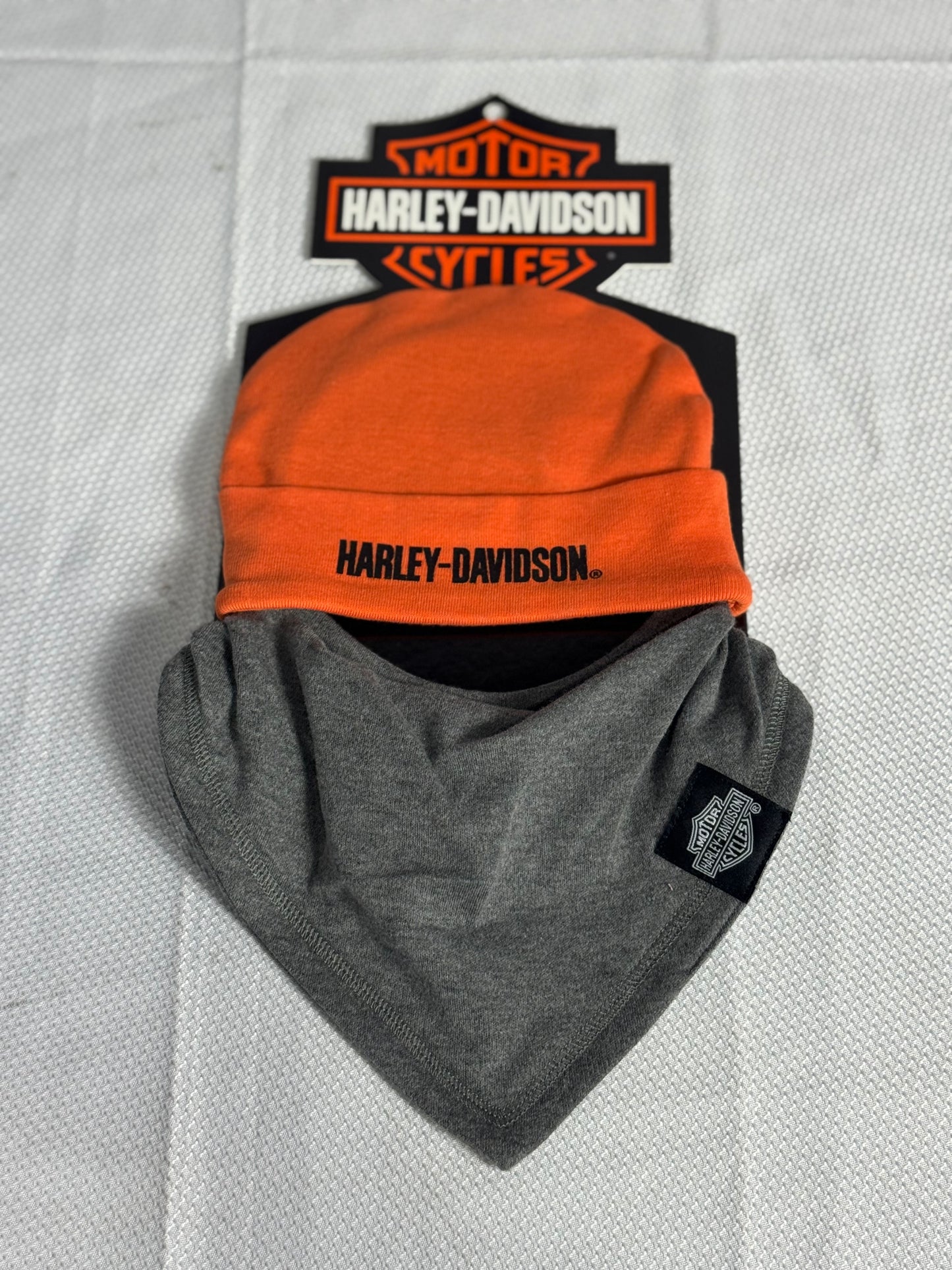 Newborn Boy Bib and Beanie Set