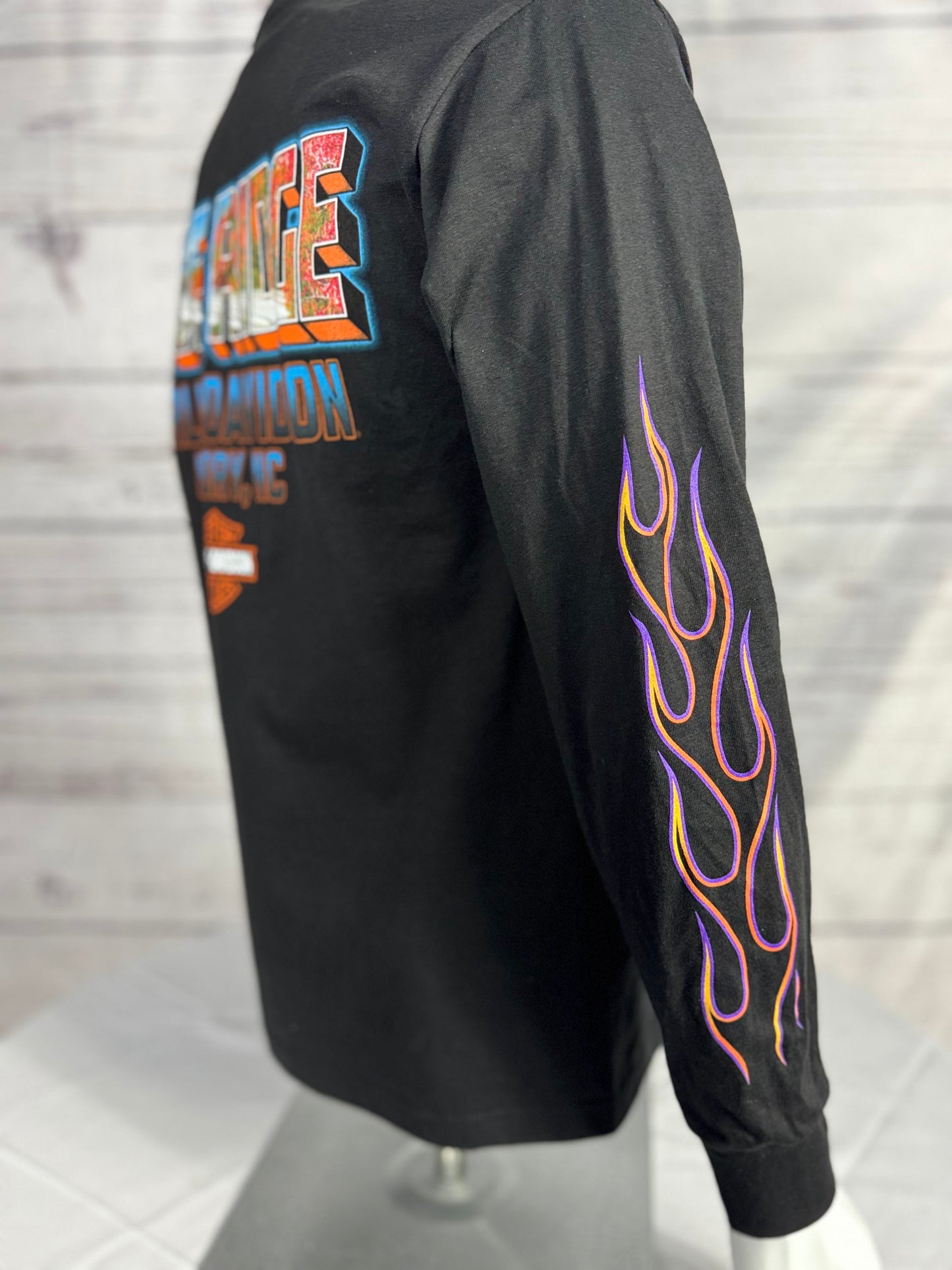 Harley Side Falme Long Sleeve Tee