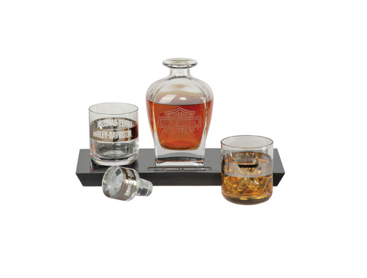 Harley-Davidson® Bar & Shield Glass Decanter Set - HDL-18812