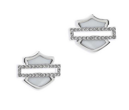 Harley-Davidson® Women's Mother of Pearl Stud Earrings - 34G00034