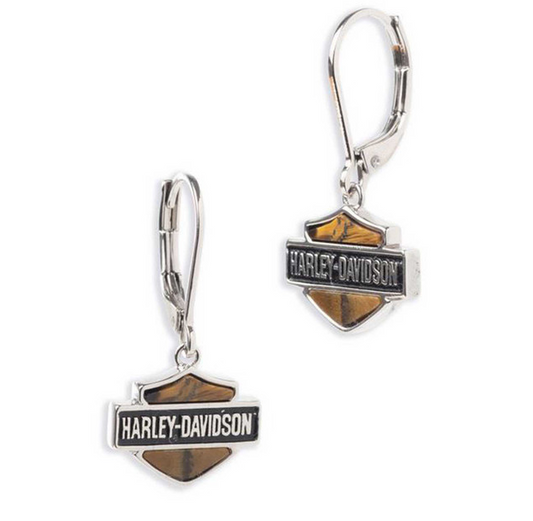 Harley-Davidson® Women's Bar & Shield Drop Earrings - 34G00037