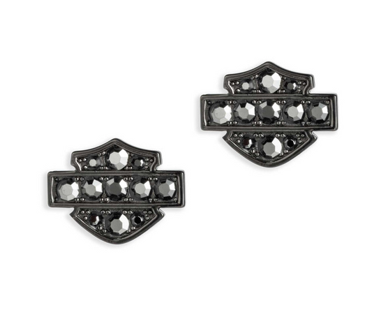 Harley-Davidson® Women's Post Earrings - Black, 34G00136