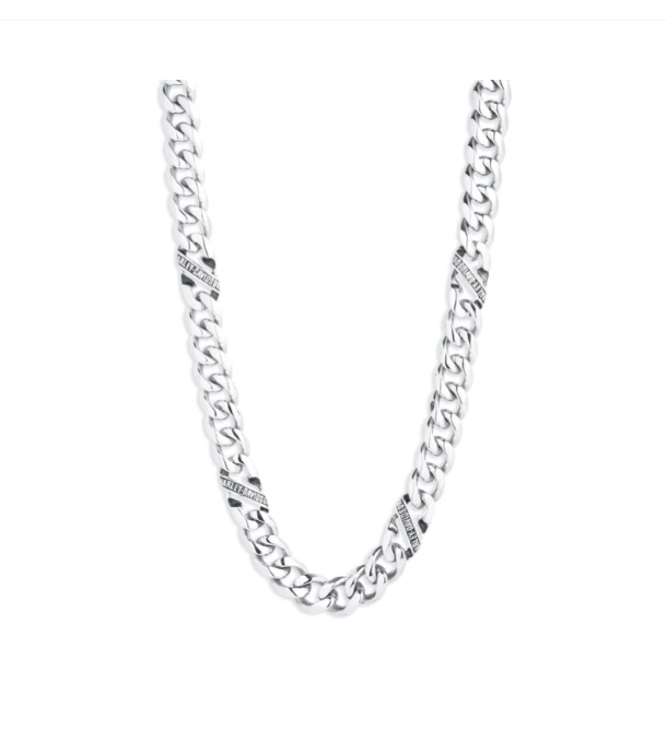 Harley-Davidson® Men's Stainless Steel Curb Chain Link Necklace - 34N00057