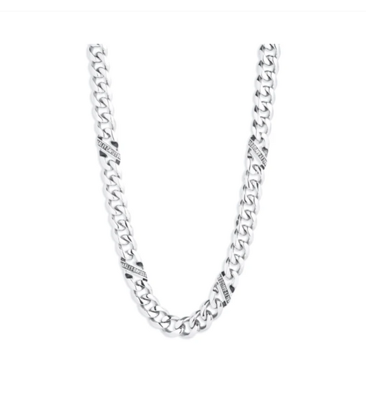 Harley-Davidson® Men's Stainless Steel Curb Chain Link Necklace - 34N00057