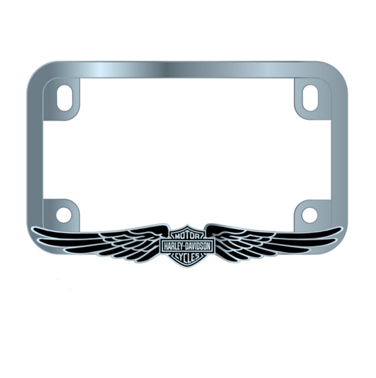 B&S with Wings Motorcycle License Plate Frame