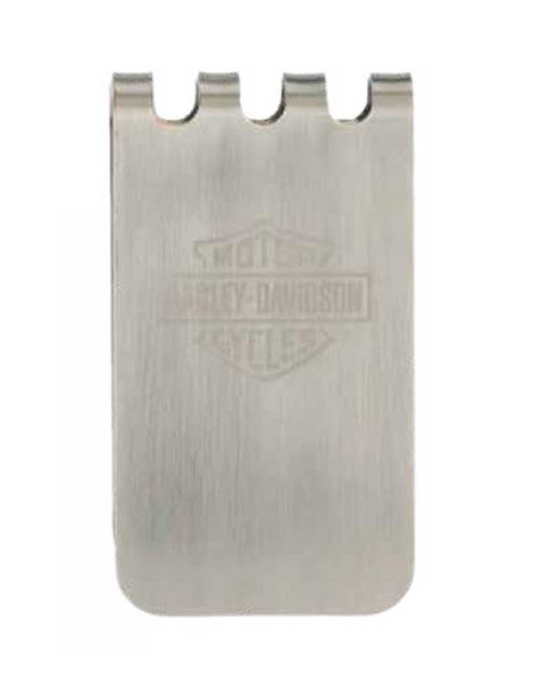 Bar & Shield Metal Money Clip- Brushed Nickel