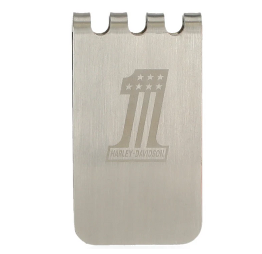 #1 Metal Money Clip - Brushed Nickel