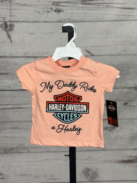 Little Girls' Glitter My Daddy Rides a Harley T-shirt