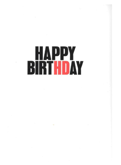 H-D Verbiage Birthday Card