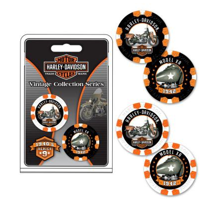 H-D Limited Edition Vintage Collection Collectible Poker Chips