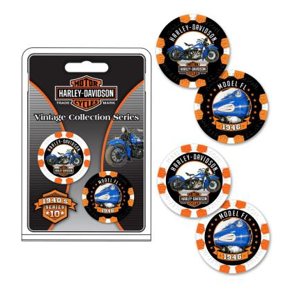 H-D Limited Edition Vintage Collection Collectible Poker Chips