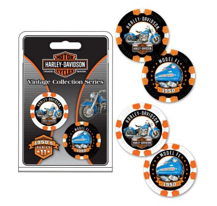 H-D Limited Edition Vintage Collection Collectible Poker Chips