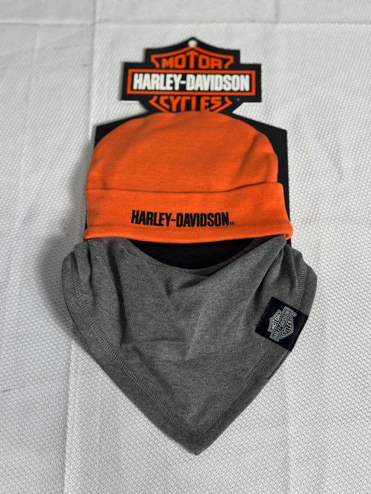 Newborn Boy Bib and Beanie Set