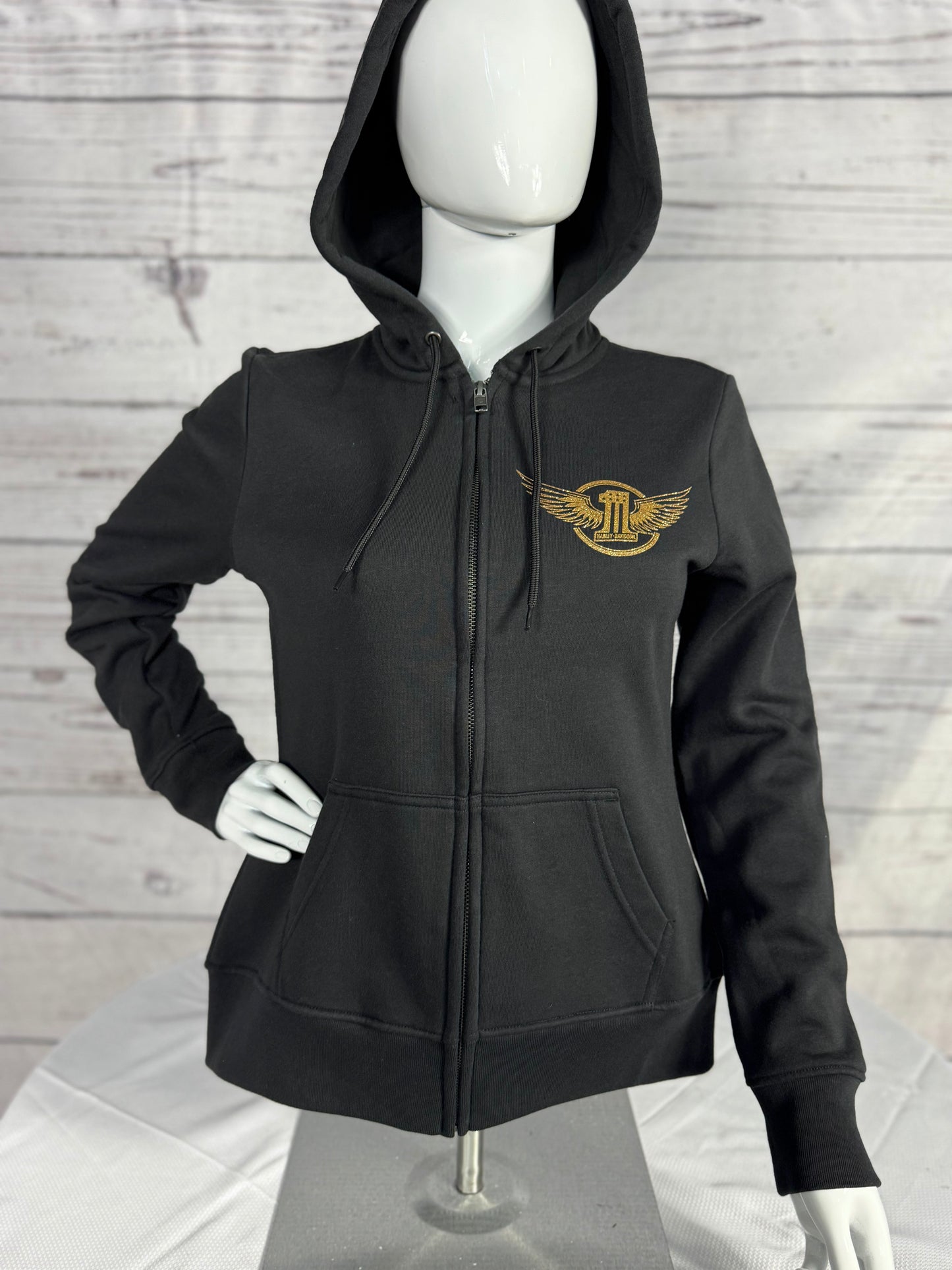 Winged Circle Zip-up Hoodie