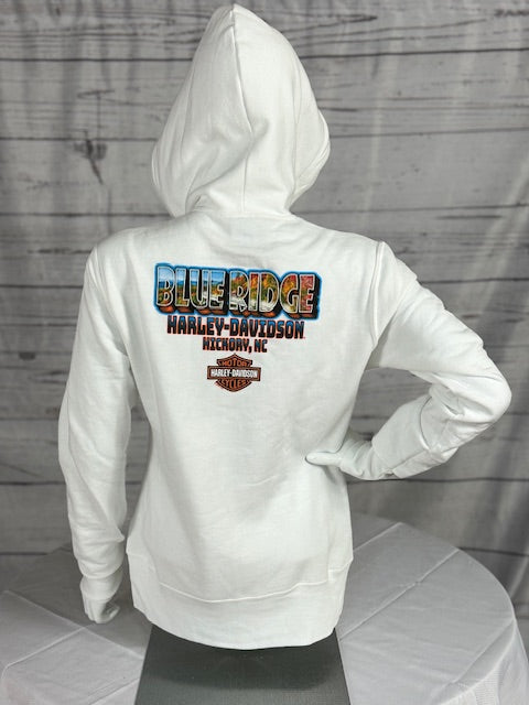 Blue Ridge Women's White Zip-up Hoodie