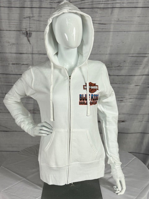 Blue Ridge Women's White Zip-up Hoodie