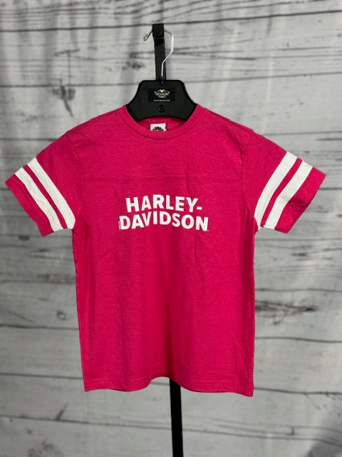 Stacked Name Pink Youth Tee