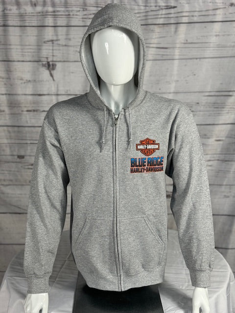 Blue Ridge Men's Grey Zip-up Hoodie