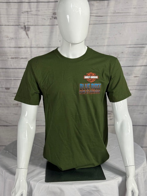 Blue Ridge Men's USA-made Army Green T-shirt