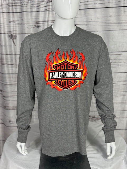 Flamin’ Shield Long Sleeve Tee