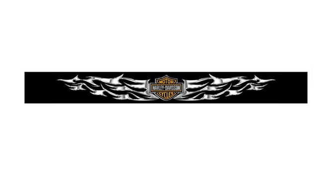 H-D B&S Blades Winshield Decal