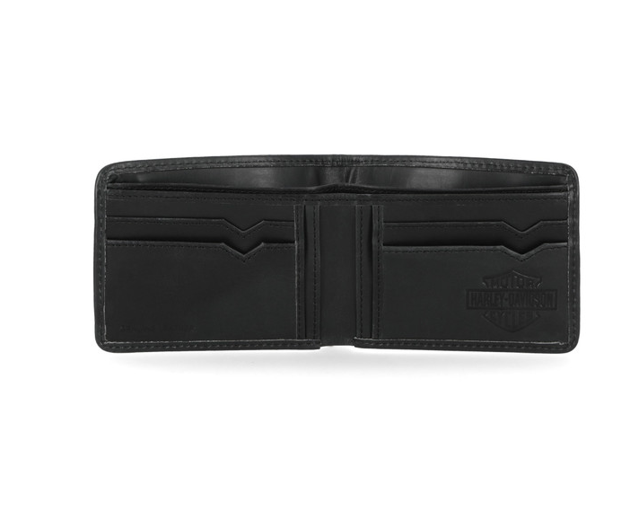 Harley-Davidson® Men's Classic Cordura Double Billfold Wallet - Black, MWM002/08