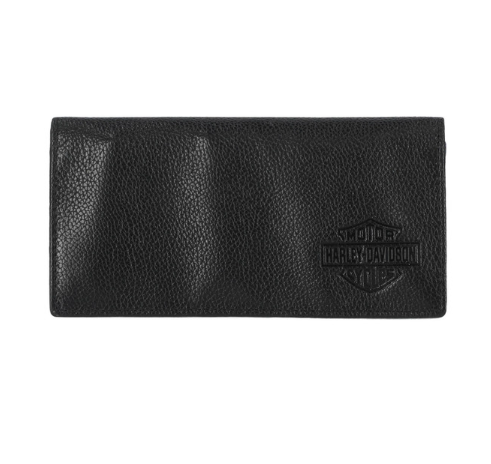 Classic Genuine Pebble Leather B&S Long Wallet