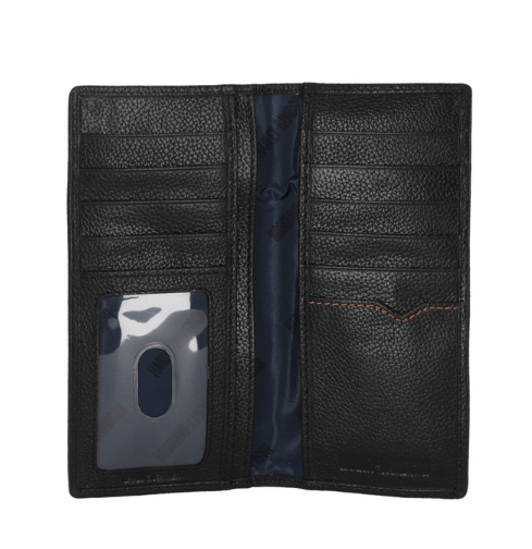 Classic Genuine Pebble Leather B&S Long Wallet