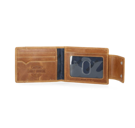 Smooth Grain Snap Front Pocket Billfold Wallet