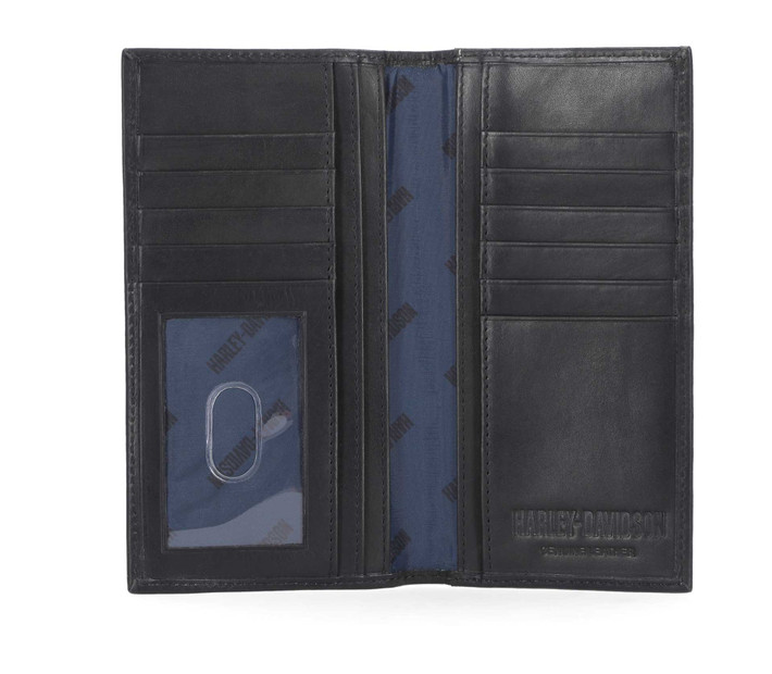 Harley-Davidson® Men's Laser Logo Rodeo Wallet - Black, MWM065/08