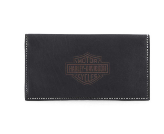 Harley-Davidson® Men's Laser Logo Rodeo Wallet - Black, MWM065/08