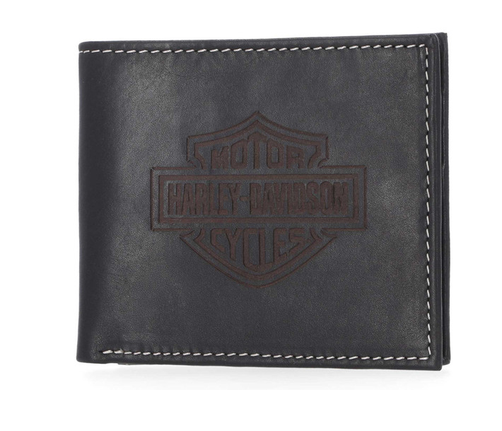 Harley-Davidson® Men's Laser Logo Billfold Wallet - Black, MWM066/08